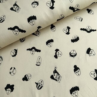 Capsule Fabrics French Terry - verjaardag - heads