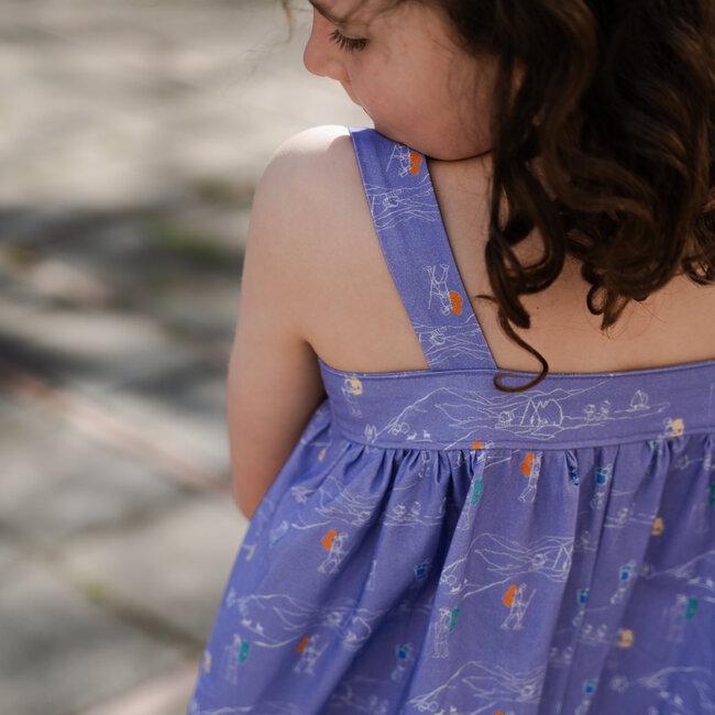 Capsule Fabrics Cotton Poplin - mountaineers - hikers lilac