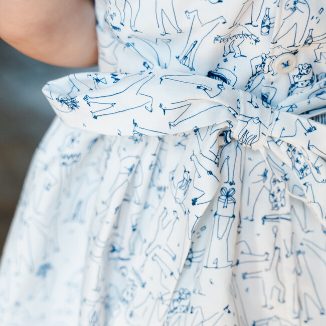 Capsule Fabrics Cotton Poplin - verjaardag - inkblue party