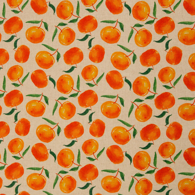 De Stoffenkamer Stevige katoen  Canvas fruit - oranges