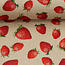 De Stoffenkamer Stevige katoen  Canvas fruit - strawberry