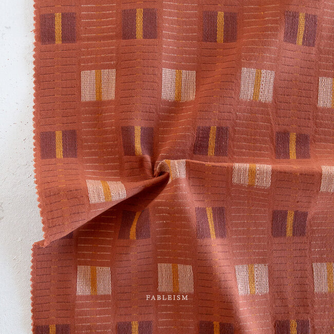 Fableism Woven Jacquard cotton - Golden Hour Autumn