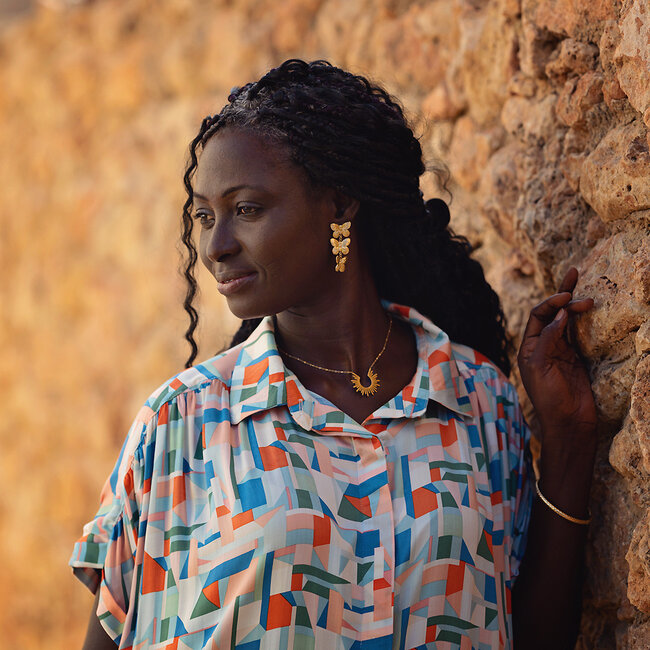 See You At Six SYAS Ecovero Viscose Satijn Cubistics