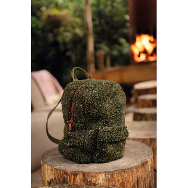 De Stoffenkamer Teddy multi spicks dark green