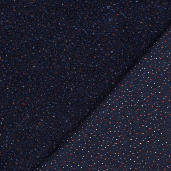 De Stoffenkamer Teddy multi spicks navy