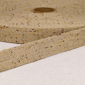 De Stoffenkamer Tassenband 30mm - spikkel sand