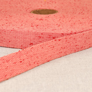De Stoffenkamer Tassenband 30mm - spikkel pink