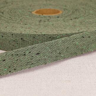 De Stoffenkamer Tassenband 30mm - spikkel green