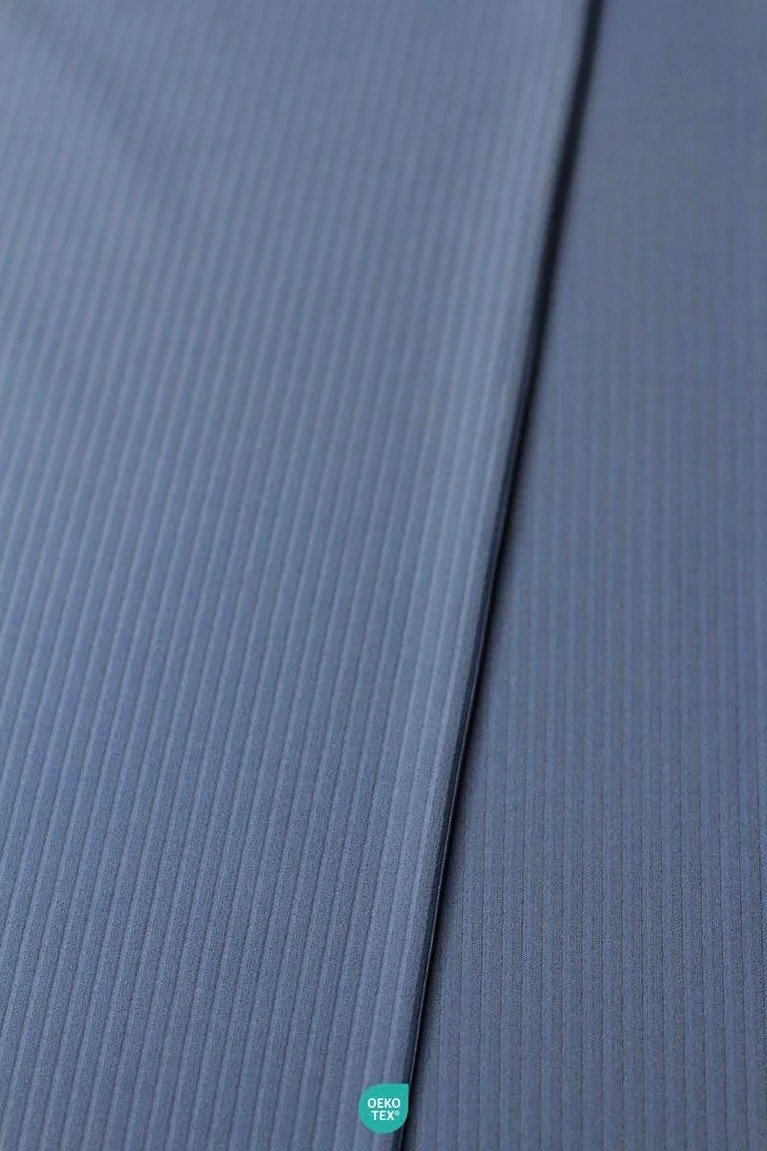 Flow Ribbed tricot sport activewear - dusty blue - De Stoffenkamer