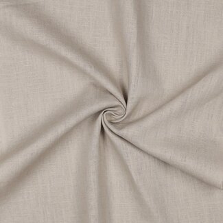 De Stoffenkamer Washed Linen uni - light sand