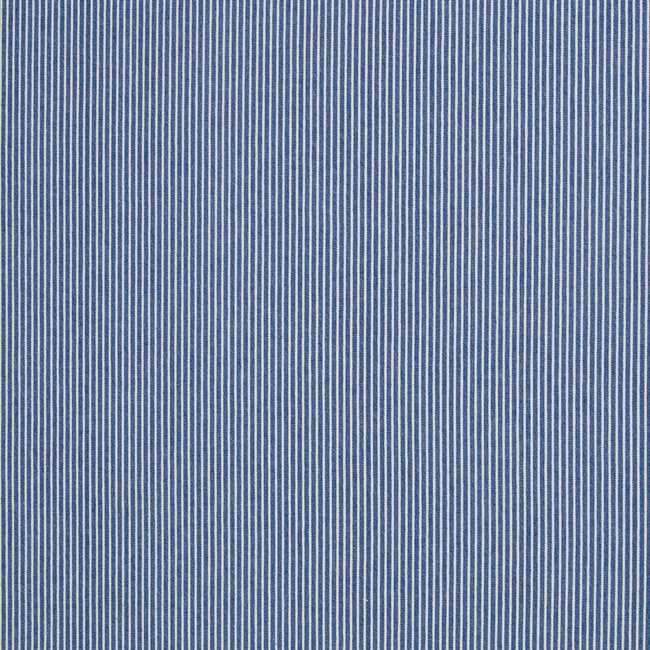 De Stoffenkamer Cotton Denim mini Stripes - mid blue