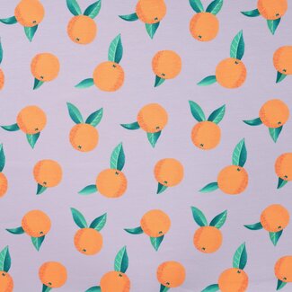 French Terry Sweater - Oranges lilac