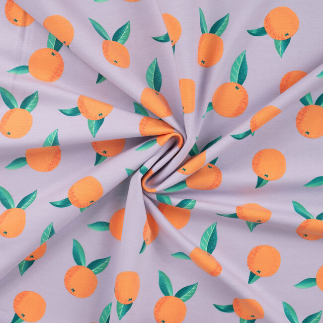 French Terry Sweater - Oranges lilac