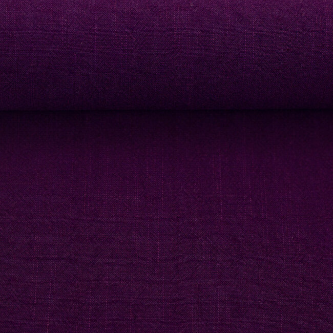 De Stoffenkamer Linen Mix plum