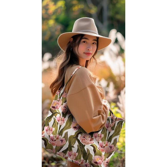 De Stoffenkamer Stevig Canvas katoen soft pastel bouquet