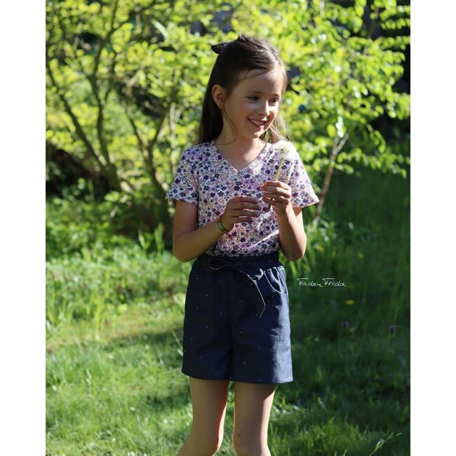 Ribbed tricot - purple flowerfield