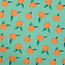 COUPON - 95 cm - French Terry Sweater - oranges tiffany green