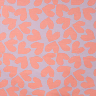 French Terry Sweater - craft hearts pastel