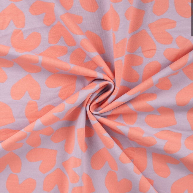 French Terry Sweater - craft hearts pastel