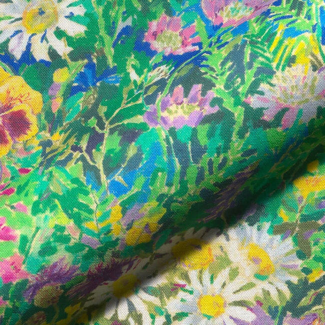 De Stoffenkamer Canvas cotton - painted flowerfield