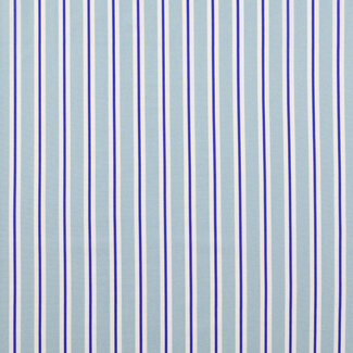 De Stoffenkamer Cotton Poplin - Stripes sky/Royal