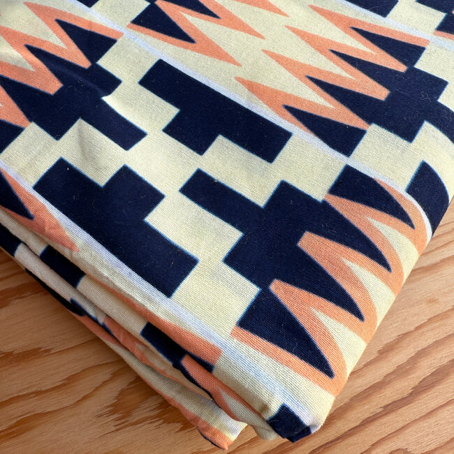 De Stoffenkamer Ankara African Waxed Cotton - geo white