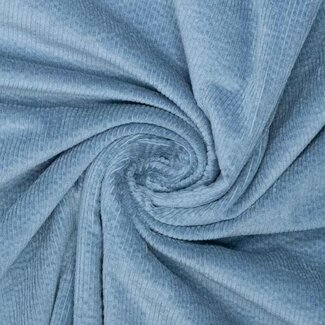 De Stoffenkamer Ribfluweel met lichte stretch denim mid