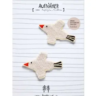 Halfbird Strijkapplicatie birds set of 2