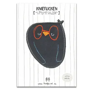 Halfbird Knie patch strijkapplicatie uil