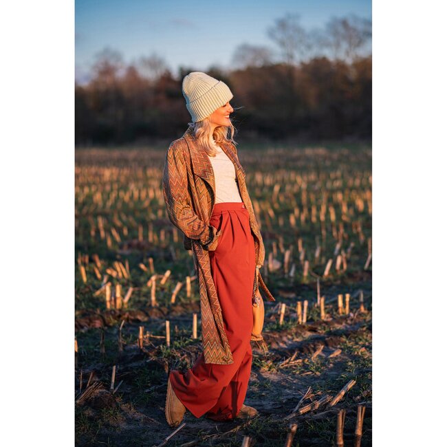 Fibre Mood Wol Twill Pantalon - brique