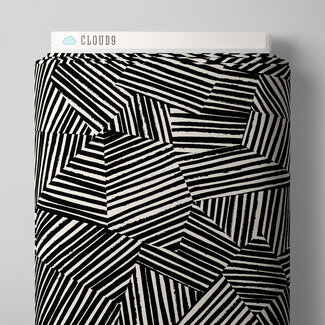 Cloud 9 Canvas Cotton collective - geo black