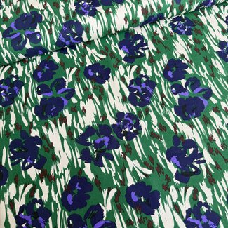 De Stoffenkamer Canvas cotton - camouflage flowers