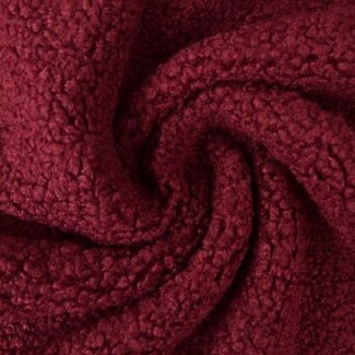 De Stoffenkamer Heavy Sherpa Teddy Uni - burgundy red