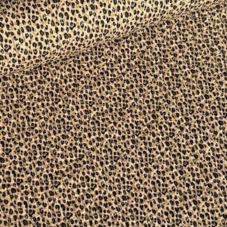 De Stoffenkamer Stepped Cotton Double Gauze tetra - mini leopard sand