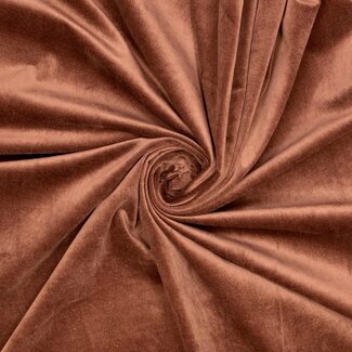 Velours Velvet cotton pantalon stretch -  chocolate