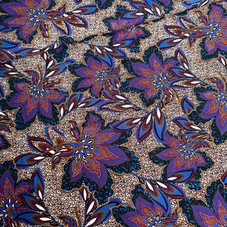 Viscose blouse moroccan leaves