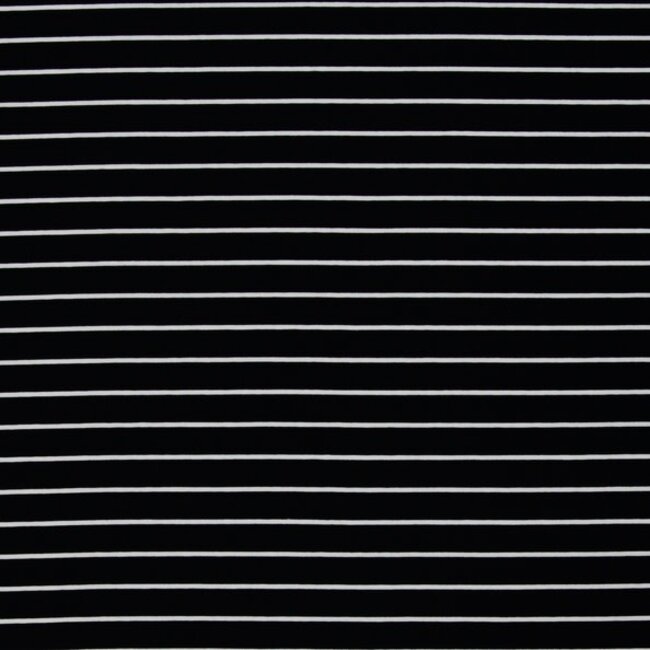 Tricot oeko-tex - horizontal stripes black