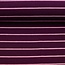 Tricot oeko-tex - horizontal stripes plum