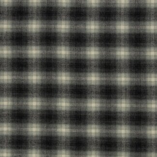 De Stoffenkamer Soft cotton Flanel checks - grey tones