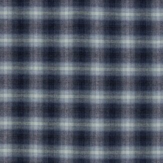 De Stoffenkamer Soft cotton Flanel checks - blue tones