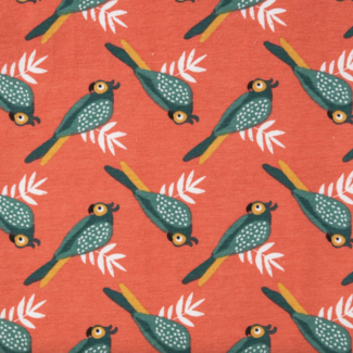 Tricot oeko-tex - koraal birds