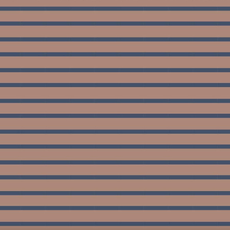 Tricot oeko-tex - horizontal stripes cassonade/indigo