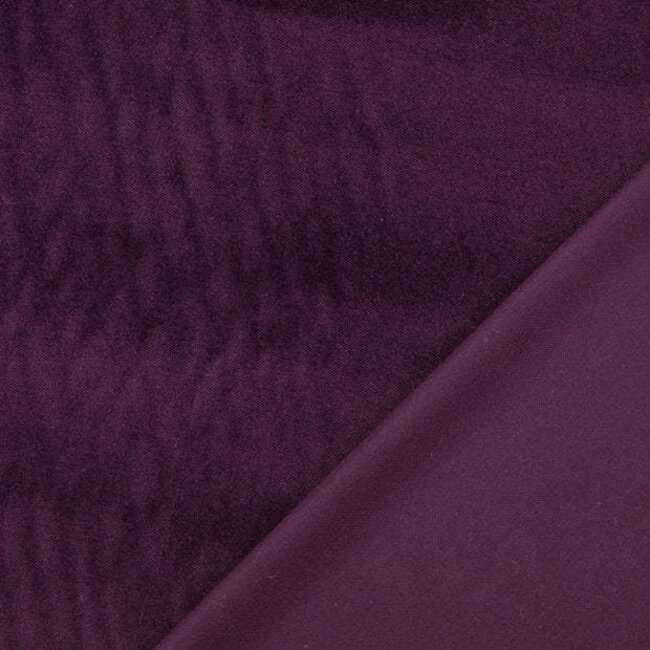 Velours Velvet cotton pantalon -  Aubergine