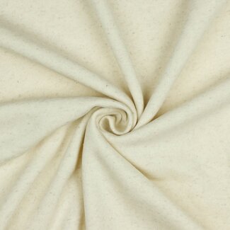 De Stoffenkamer Effen warme sweaterstof LINNEN Naturel