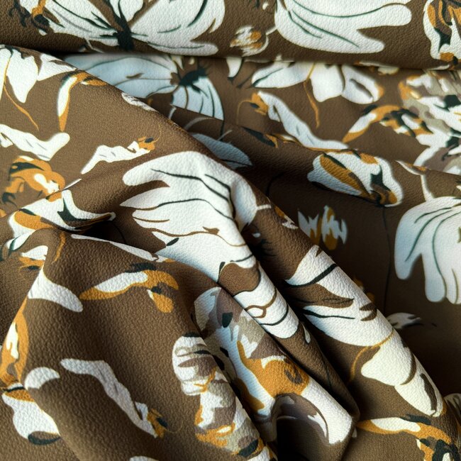 Fibre Mood Crêpe Blouse mustard flowers