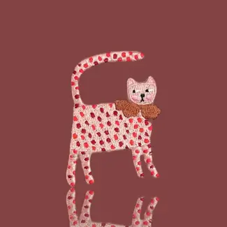 hejpatches Strijkapplicatie stippen poes