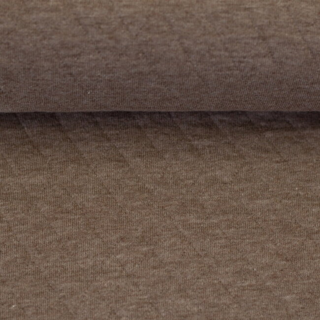 De Stoffenkamer Quilt warme sweaterstof melange taupe