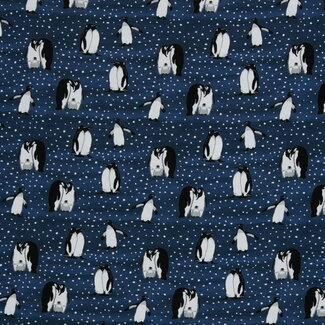 Tricot oeko-tex - arctic dark blue pinguin