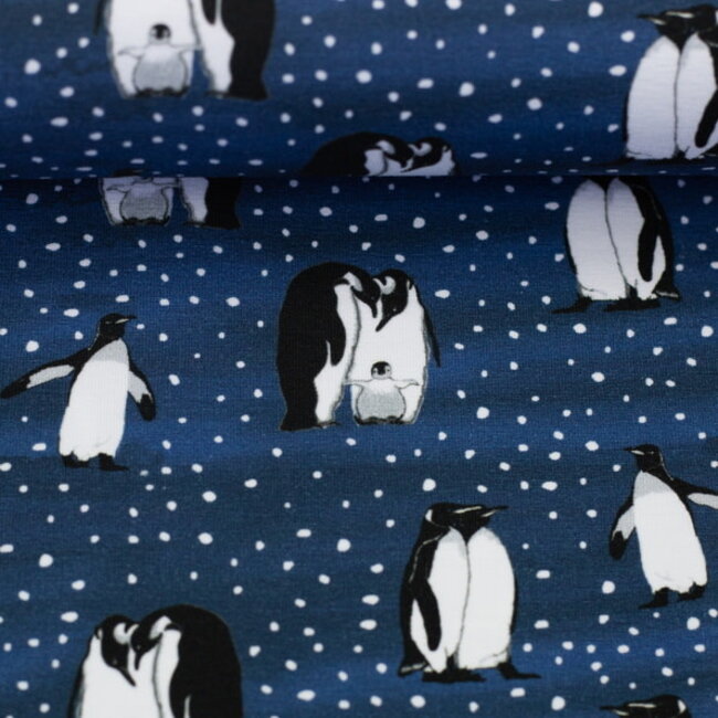 Tricot oeko-tex - arctic dark blue pinguin