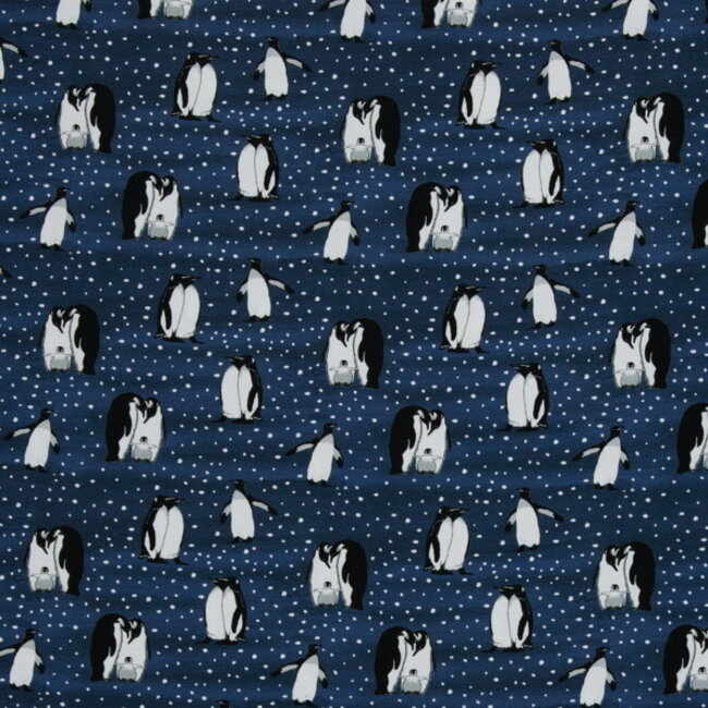 Tricot oeko-tex - arctic dark blue pinguin